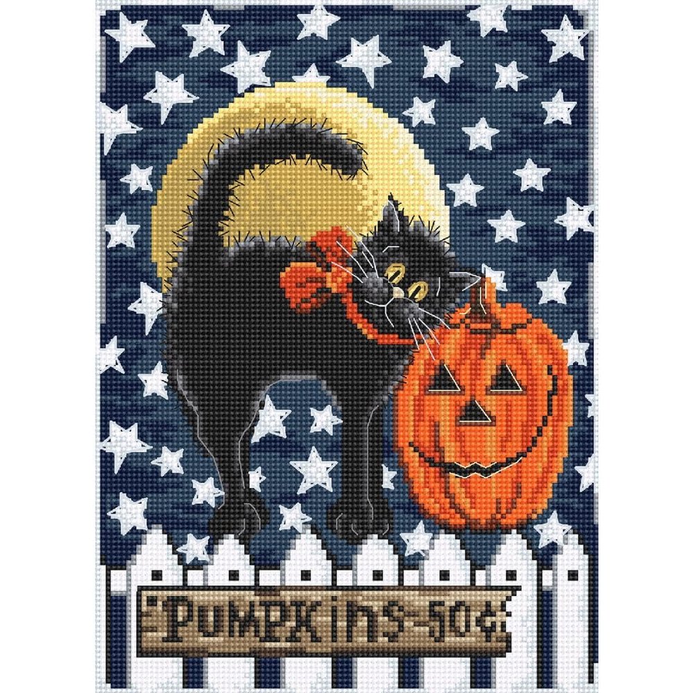 Letistitch Don't be a Scaredy Cat! Counted Cross-Stitch Kit