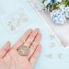 BENECREAT 16pcs Real 18K Gold Plated Brass Earrings, Heart Shaped Brass Earrings, Simple Hollowed Out Heart Earrings and 40 Plastic Ear Plugs for Anniversary, Jewelry Making, 13x11mm view 3