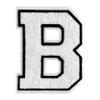 4.5 Inch White Chenille Varsity Letter Patch - Iron On Letterman Jacket Patches for Clothing, Hats, Jeans, Bags & Backpacks (1 PC) view 1