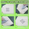 4.5 Inch White Chenille Varsity Letter Patch - Iron On Letterman Jacket Patches for Clothing, Hats, Jeans, Bags & Backpacks (1 PC) view 3