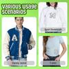 4.5 Inch White Chenille Varsity Letter Patch - Iron On Letterman Jacket Patches for Clothing, Hats, Jeans, Bags & Backpacks (1 PC) view 4