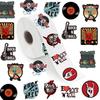 500 Pcs Rock Sticker Aesthetic Round Seal Label Self-Adhesive Stickers for Christmas Halloween Party Decoration for Scrapbooking Envelopes Water Bottles(Fashion Pattern 10) view 1