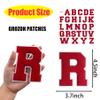 4-1/2" Letterman Jacket Patches Red Chenille Letter Patch Iron on Letters Patch Varsity Letter Patches for Clothing (red-R) view 2