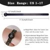 Ring Sizer Measuring Tool JRONGHE Reusable Finger Size Measuring Tape with Magnified Glass, Jewelry Sizing Tool 1-17 USA Rings Size view 2