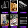 XMRISE Plastic Sheets Boards Panels Clear Transparent for Box Display Projects Picture Frame Signs Craft 100x200mm,Thickness 0.4mm view 3
