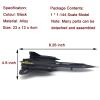 DKHOUN American SR-71 Blackbird Reconnaissance Aircraft Plane Model Alloy Metal Model Airplane Die-Cast 1:144 for Collection Or Gift Ornament view 2