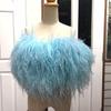 homeemoh 1 Meter Ostrich Feather Boa 10-Ply Costume Feather Shawl for Women Fluffy Feather Boa Trim for Halloween Masquerade view 4