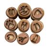 9Pcs Wooden Stamp Set, Animals Foot Print Stamp Handmade Kids Girls Painting Animals Paw Stamp Animal Track Stamps for Journals Clay Planner, Style C S 2.5-3.5cm view 1