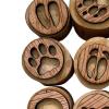 9Pcs Wooden Stamp Set, Animals Foot Print Stamp Handmade Kids Girls Painting Animals Paw Stamp Animal Track Stamps for Journals Clay Planner, Style C S 2.5-3.5cm view 3
