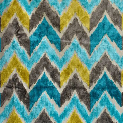 Fabric Mart Direct Chartreuse Jacquard Velvet Fabric By The Yard, 1 Yard 54 inches Width Chevron Abstract Green Jacquard Fabric, Wholesale Jacquard Upholstery for Curtains Bridal Dress Drapes
