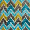 Fabric Mart Direct Chartreuse Jacquard Velvet Fabric By The Yard, 1 Yard 54 inches Width Chevron Abstract Green Jacquard Fabric, Wholesale Jacquard Upholstery for Curtains Bridal Dress Drapes view 1
