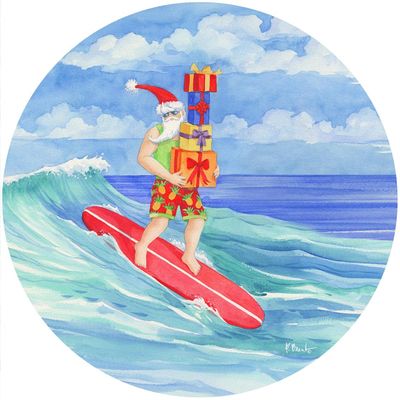 Surfing Santa by Paul Brent