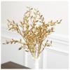 Factory Direct Craft Group of 2 Gold Glittered Artificial Leaf Bushes for Holiday Arrangements and 50th Anniversary Celebration Decorations - 15" L view 1
