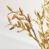 Factory Direct Craft Group of 2 Gold Glittered Artificial Leaf Bushes for Holiday Arrangements and 50th Anniversary Celebration Decorations - 15" L view 3