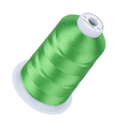 Simthread 5500Yds Embroidery Thread, 5000M High-Yardage 40WT 100% Polyester Thread 170+ Vivid Colors, High-Speed Rated Compatible with Brother, Singer, Janome & More - Christmas Green S039