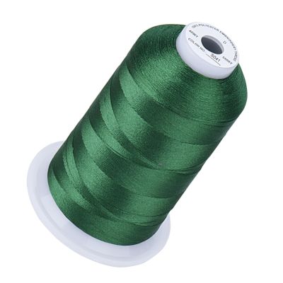 Simthread 5500Yds Embroidery Thread 5000M, 40WT Polyester Machine Embroidery Thread, High-Yardage Spool for Brother, Singer, Janome, Babylock, Husqvarna, Home & Commercial Machines, Holly Green S041
