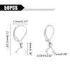 UNICRAFTALE 50pcs Leverback French Earring Hooks Stainless Steel Hoop Earwire Findings with Ice Pick Pinch Bails Metal Earring Hooks for Dangle Earring Jewelry Making 23.5mm view 3