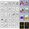 GLOBLELAND Tarot Theme Pattern Clear Stamps Vintage Style Transparent Stamps Stars Constellations Witches Silicone Stamp Seals for DIY Scrapbooking view 1