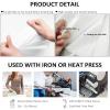 Heat Transfer Vinyl White Iron on Vinyl-12"x 50 FT White HTV Vinyl Roll T-Shirt, HTV Heat Transfer Vinyl for Cricut & Cameo, Heat Press Machines, Easy to Cut view 3