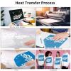 Heat Transfer Vinyl White Iron on Vinyl-12"x 50 FT White HTV Vinyl Roll T-Shirt, HTV Heat Transfer Vinyl for Cricut & Cameo, Heat Press Machines, Easy to Cut view 4