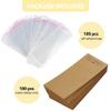 Vcekract 100Pcs Car Coaster Packaging - Sublimation Coaster Cards with 6.8x2.85In Kraft Paper Display Cards, Heat Press Accessories view 2
