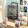 Home Painting Drying Rack for Kids, Mobile Art Drying Rack, Steel Material, Upgrade A3 Net, Universal Pulley, Can Be Used for Parent-Child Activities, Family, Can Place Watercolor, Oil Painting view 3