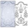 Art Mold for Polyclay Air Dry Clay Plaster, Medallion Frame view 1