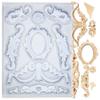 Art Mold for Polyclay Air Dry Clay Plaster, Wreath and Frame view 1