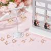 Beebeecraft 1 Box 16Pcs Heart Stud Earring Findings 18K Gold Plated Heart Stud Earrings with Loop and 925 Sterling Silver Pins for Mother's Day Valentine's Day Anniversary DIY Earring Making view 4