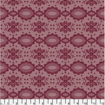 FlashPhoenix Quality Sewing Fabric Natalie Lete Folk Art Lace Terracotta Fabric Size; 36 x 44 by The Yard