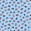 FlashPhoenix Quality Sewing Fabric Essential Heroes Face Masks Light Blue Cotton Fabric Size; 36 x 44 by The Yard view 1