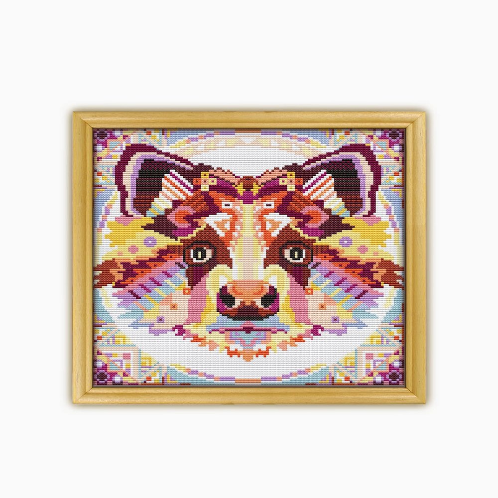 Badger CS1125-1 - Counted Cross Stitch KIT#2. Set of Threads, Needles, AIDA Fabric, Needle Threader, Embroidery Clippers and Printed Color Pattern Inside.