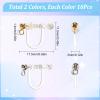 SUNNYCLUE 1 Box 20Pcs Clip on Earring Converters with Loop Shell Pearl Non Pierced Plastic Earring Findings Hypoallergenic U Type Earrings Components Earring Clips Converter for Jewelry Making Kit view 2