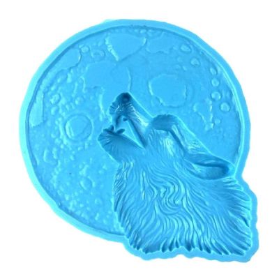 IOOOFU Glossy Silicone Wolf-Shape Mold Wall-Mounted Valentines Stereo Mold DIY Ornaments Pendant Epoxy Resin Crafting Molds Wall Hanging Mold