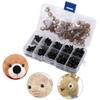 100 PCS 6-12 Mm Plastic Safety Eyes, Eyes for Crochet Animals, Craft Eyes for Crochet, Black Safety Eyes Doll for DIY Puppets Bear Stuffed Animals Amigurumi Making view 2