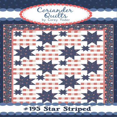 Coriander Quilts Star Striped Pattern, None