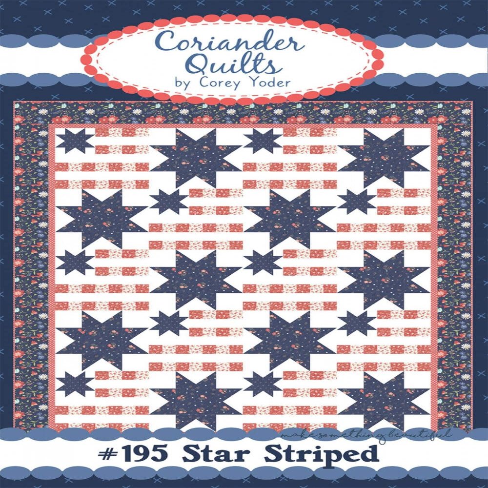 Coriander Quilts Star Striped Pattern, None