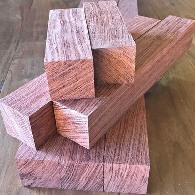 Bubinga Wood Turning Blanks 4pcs - 2" x 2" x 6