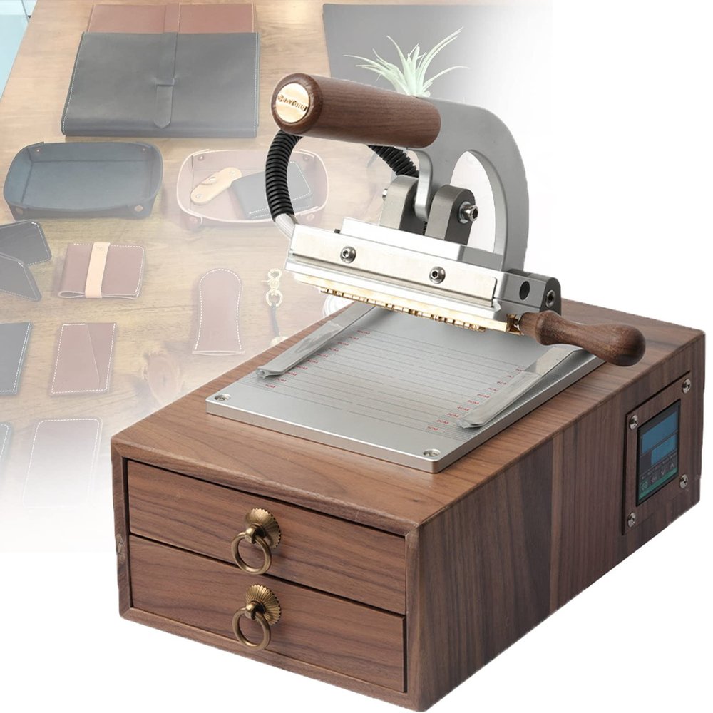 Hot Foil Stamping Machine 200w 240C 14cm Foil Stamping Machine Pu Leather Utensil Hot Hot Branding Pressure Printer for PVC Card Leather Wood Embossing,220v