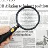 Handheld Magnifier, Reading Magnifier Loupe Glasses 5X with Black Plastic Handle for Book and Newspaper Reading, Insect and Hobby Observation, Classroom Science view 1