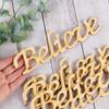 Pack of 6 Unfinished Wood Believe Cutouts by Factory Direct Craft - Blank Wooden DIY Shapes for Christmas Holiday Crafts (9-1/2" W x 2-1/2" H) view 4