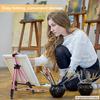 RRFTOK Artist Art Painting Easel Stand, Aluminum Metal Adjustable Easel for Painting Canvases Height from 17 to 66 Inch,Carry Bag for Table-Top/Floor Drawing,Painting and Displaying(2pack,Pink) view 3