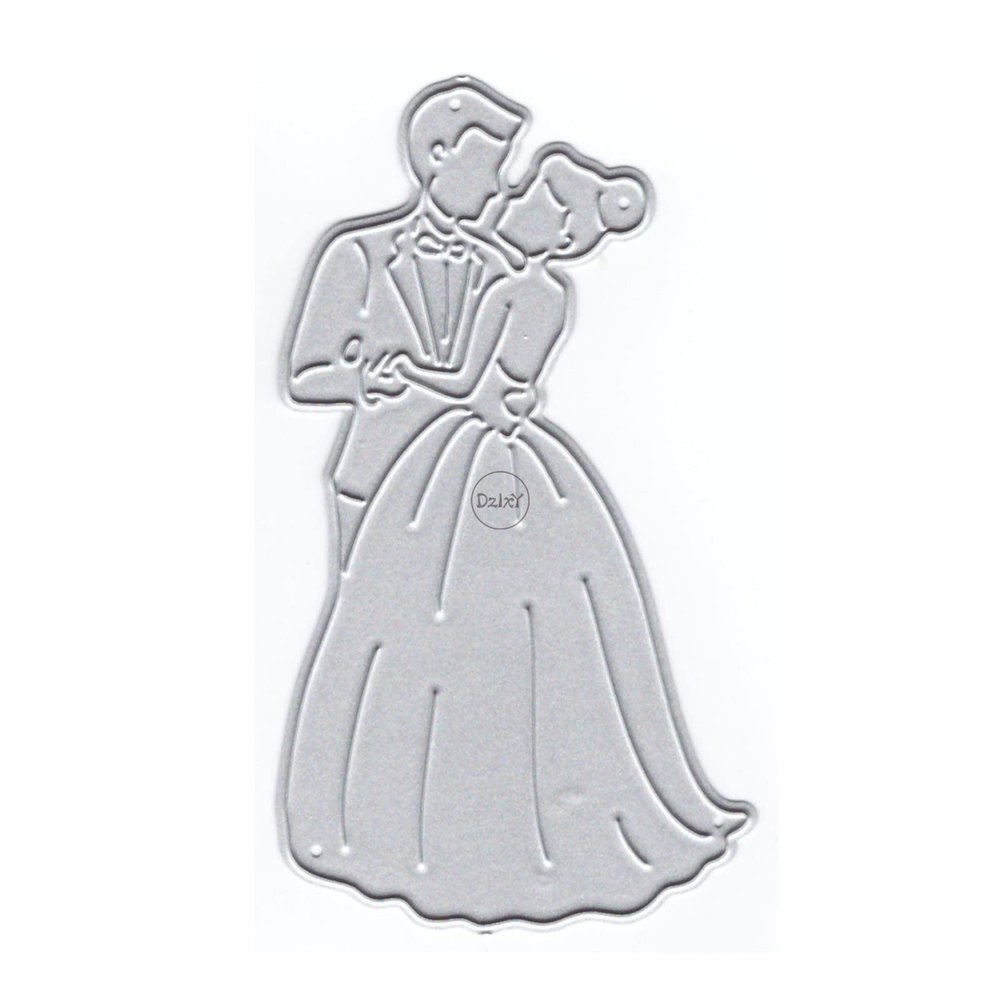 DzIxY Beautiful People Groom Bride Metal Cutting Dies for Card Making Kit Embossing Paper Die Cuts Sets Scrapbooking Machine Stencils Storage Pockets Supplies