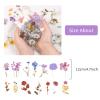 120 Pcs Flower Stickers for Scrapbooking Self-Adhesive Scrapbooking Stickers Supplies Decorative Floral Sticker Journaling Supplies Pressed Flower Sticker Set for Adult Card Making Letters DIY view 2
