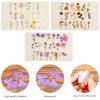 120 Pcs Flower Stickers for Scrapbooking Self-Adhesive Scrapbooking Stickers Supplies Decorative Floral Sticker Journaling Supplies Pressed Flower Sticker Set for Adult Card Making Letters DIY view 3