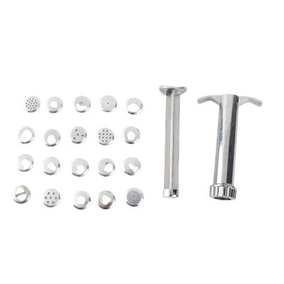Clay Extruder Tool 19 Metal Discs for Polymer Clay Ceramics Pottery Sculpting Sugar Paste Cake Decorating