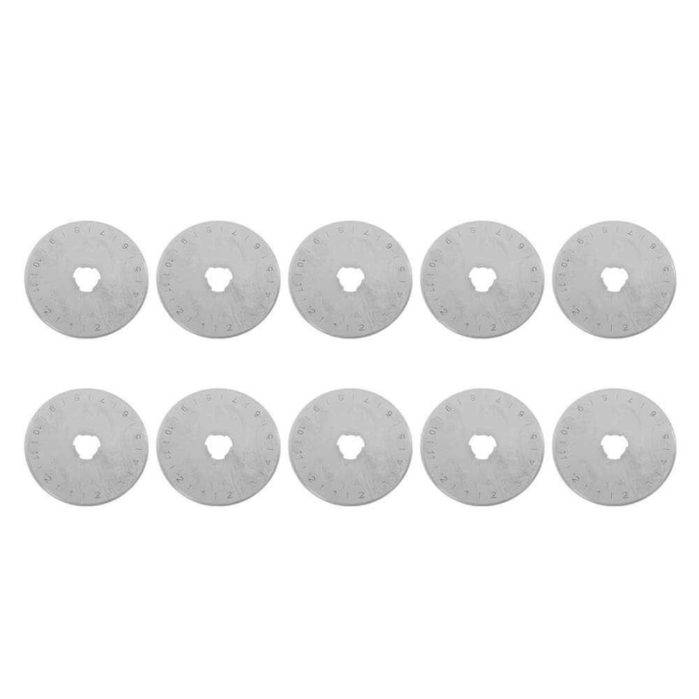NDNCZDHC 10pcs 45mm Rotary Cutter Refill Blades for Cutting Leather Fabric Paper Craft Tool