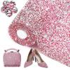 Locacrystal Bling Resin Rhinestone Sticker DIY Car Decoration Stickers Self-Adhesive Hotfix Glitter Crystal Gem Sheet Stickers for Car & Crafts Decoration(Silver Rose,9.4"x63") view 1