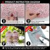 Locacrystal Bling Resin Rhinestone Sticker DIY Car Decoration Stickers Self-Adhesive Hotfix Glitter Crystal Gem Sheet Stickers for Car & Crafts Decoration(Silver Rose,9.4"x63") view 2