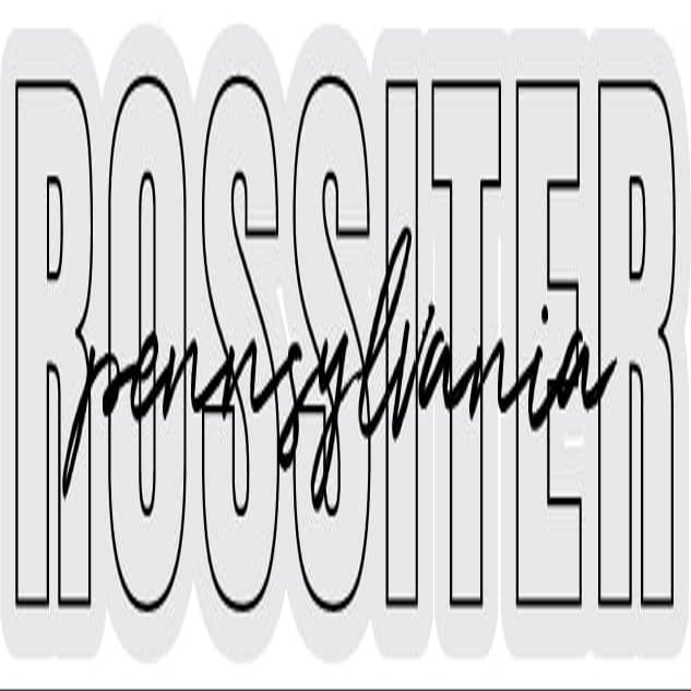 Rossiter Pennsylvania Souvenir Vinyl Decal Sticker Clear Script Design 3 Inch